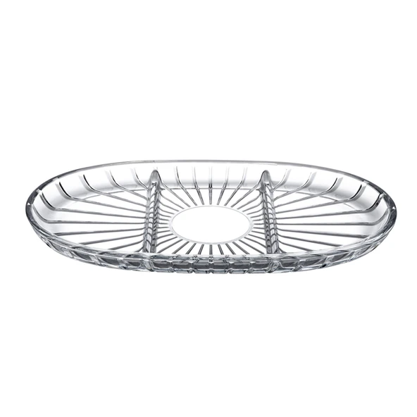 Paşabahçe Elegant Bölmeli Oval Servis Tabak 16.3x27.8 Cm