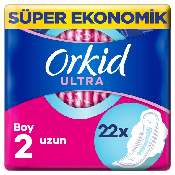 Orkid Ultra Extra Hijyenik Ped Uzun Süper Ekonomik Paket 22 Ped