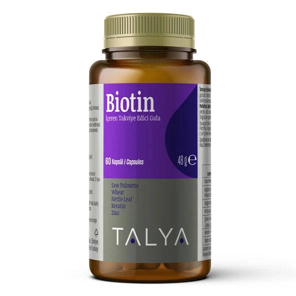 Talya Biotin İçeren Takviye Edici Gıda 60 Kapsül 48 G