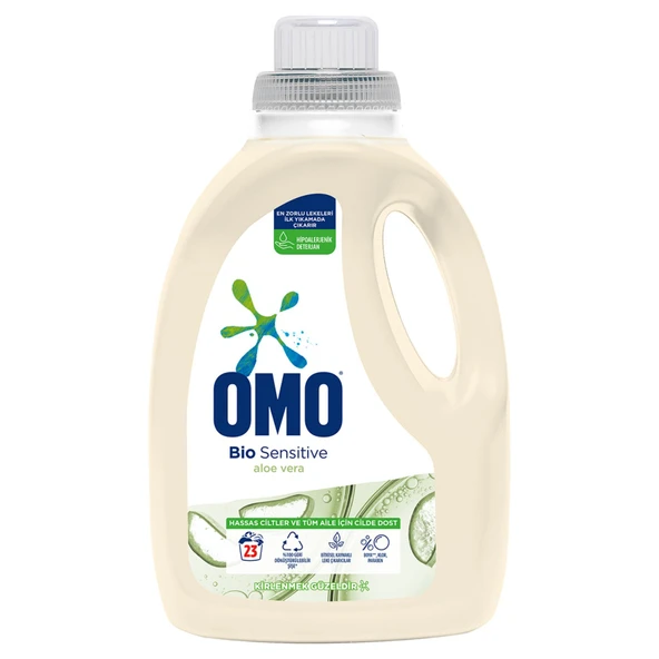 Omo Bio Sensitive Sıvı Çamaşır Deterjan Hipoalerjenik 1495 ML 23 Yıkama