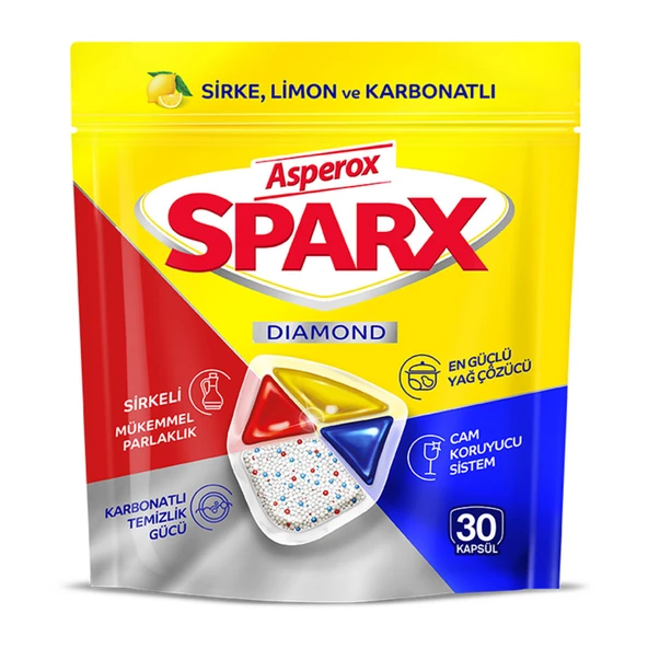 Asperox Sparx Diamond Bulaşık Makinesi Kapsül 30'lu 351 G