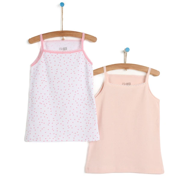 Basic Kız Bebek 2li Ribanalı Atlet Kız Bebek
