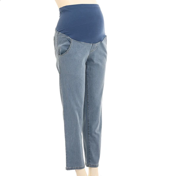 Hamile Denim Pantolon Düz Paça