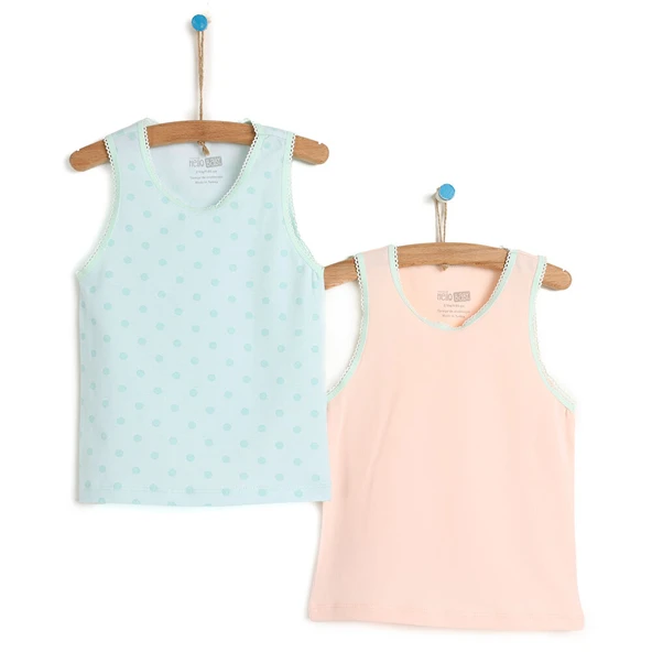 Basic Kız Bebek 2li Elastanlı Atlet Kız Bebek