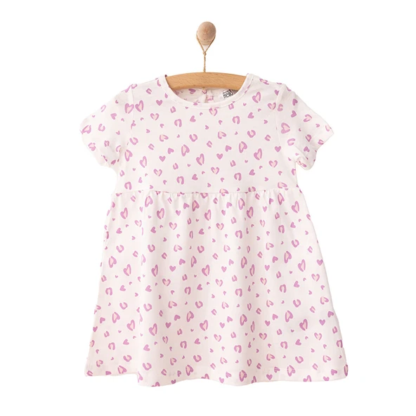 Basic Kız Leopar Desenli Elbise Kız Bebek