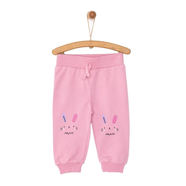 Basic Tavşan Baskılı Az Şardonlu Eşofman Alt Unisex