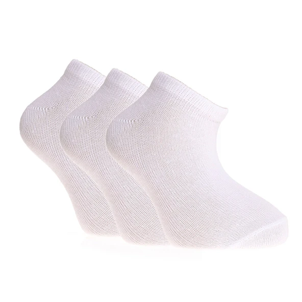 Düz Beyaz 3'lü Bilek Çorap Unisex