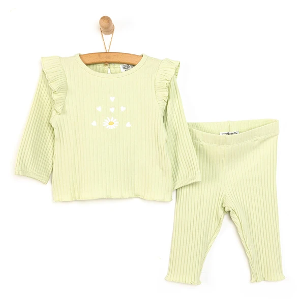 Basic Kaşkorse Bluz - Tayt Takım Kız Bebek
