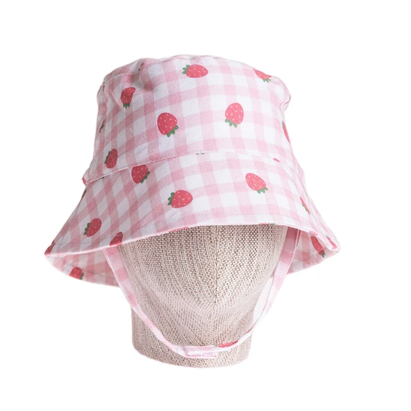 Desenli Bucket Kız Şapka Kız Bebek