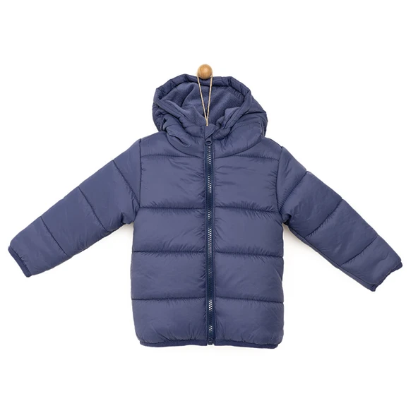 Basic Kulaklı Kapüşonlu Mont Erkek Bebek