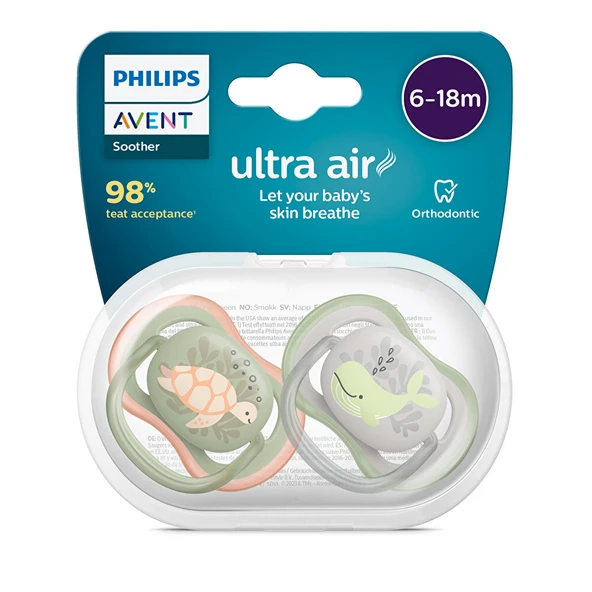 Ultra Air Emzik 6-18 Ay, 2'li Paket, Erkek