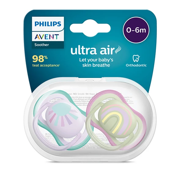 Ultra Air Emzik 0-6 Ay, 2'li Paket, Kız