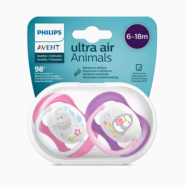 Ultra Air 2'li Emzik 6-18ay Pembe/Mor