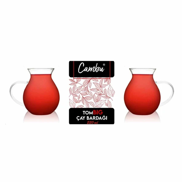 Cambu Borosilikat Tombig Kulplu Çay Bardak 6'lı