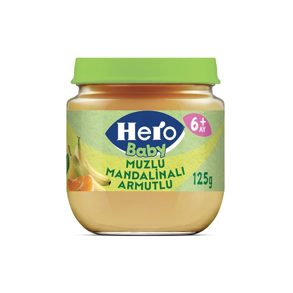 Hero Baby Muz Mandalina Armut Püreli Kavanoz Mama 125 G