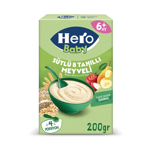 Hero Baby Sütlü 8 Tahıllı Meyveli Ek Besin 400 G
