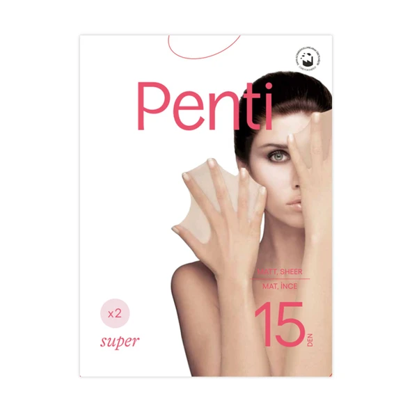 Penti Super İnce Külotlu Çorap 15 Den 2'li