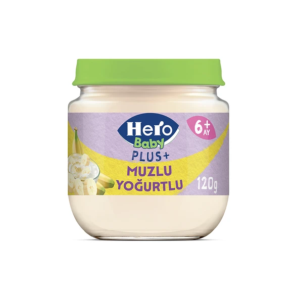 Hero Baby Plus+ Muzlu Yoğurtlu Kavanoz Mama 120G