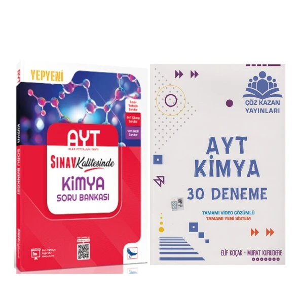 Sınav Yayınları AYT Kimya Soru Bankası ve Çöz Kazan Deneme Seti 2 Kitap