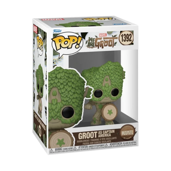 Nessiworld Funko POP Marvel: Groot as Captain America