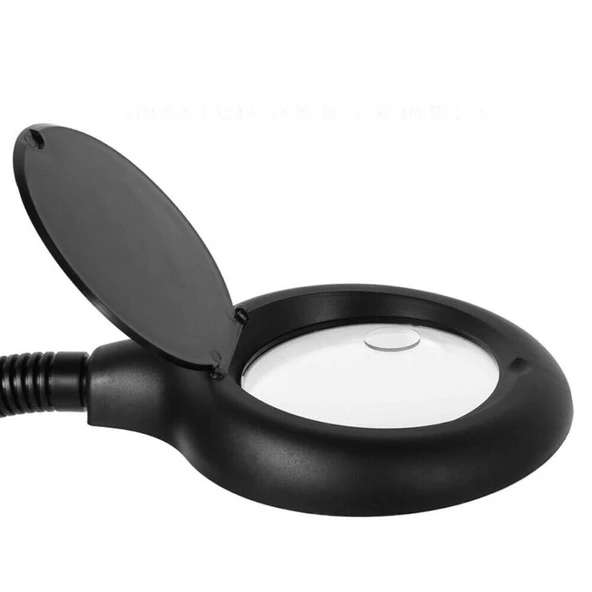 Esnek 5X /10X 40 Led Işıklı Büyüteç - Lamba Büyüteç Okuma - Çalışma Lehim Masa Lambası A808 - 2