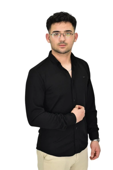 Erkek Likralı Spor Silim Fit Gömlek BGL-ST04331 - Resim 10