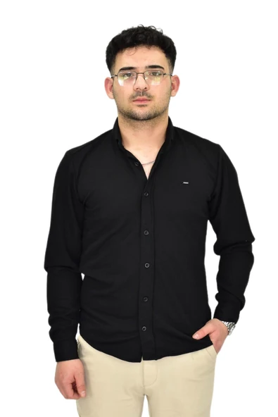 Erkek Likralı Spor Silim Fit Gömlek BGL-ST04331 - Resim 3