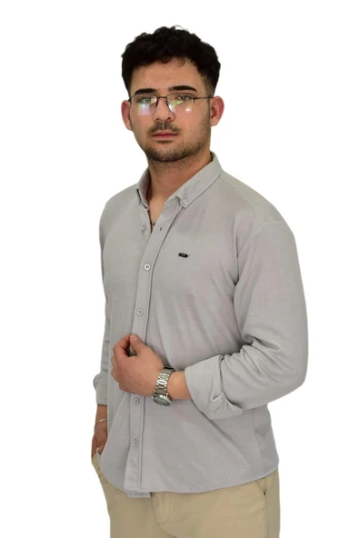 Erkek Likralı Spor Silim Fit Gömlek BGL-ST04333 - Resim 7