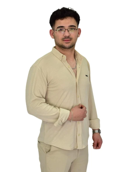 Erkek Likralı Spor Silim Fit Gömlek BGL-ST04333 - Resim 12