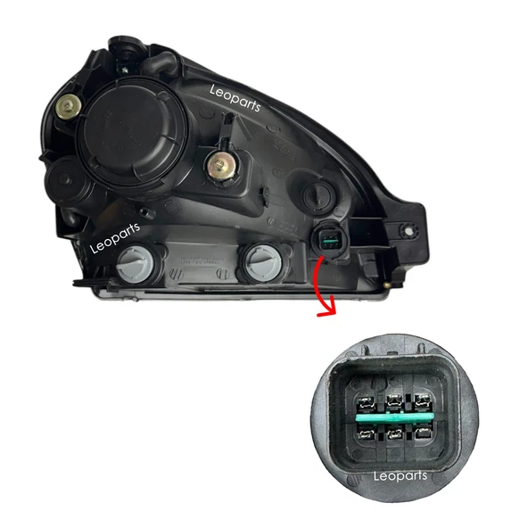 LEOPARTS Hyundai Tucson Far Lambası Sol (Sarı / Manuel) 2004-2010 92101-2E021 - Resim 2