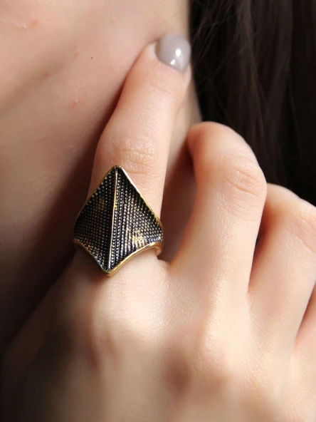 Trend Desenli Antik Ayarlanabilir Kadın Yüzük euy1254 ürün görseli