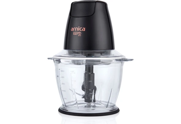 Arnica Rapid Plus Mini Hazneli Doğrayıcı Siyah-Rose - GH21134 - 3