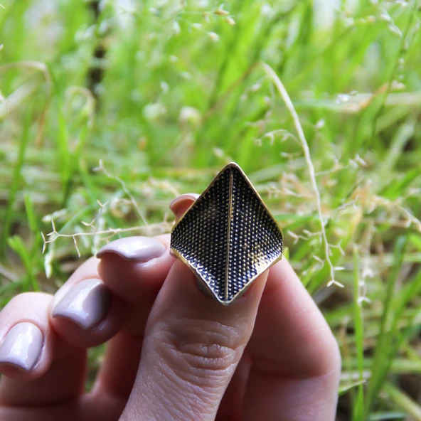 Trend Desenli Antik Ayarlanabilir Kadın Yüzük euy1254 - Resim 3