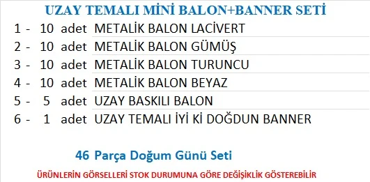 UZAY TEMALI BALON+BANNER SETİ 2 - 2