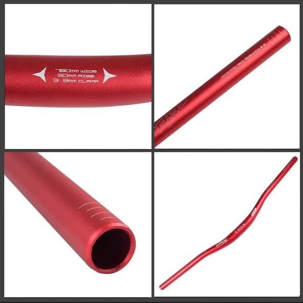 Wake Alüminyum 31.8 780mm Riser Mtb Gidonu + Gidon Boğazı Seti - 17