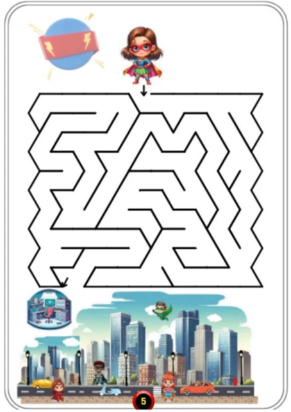 3-9 Yaş Resimli Labirent Kitabı (40 Seçilmiş Labirent) - Resim 3