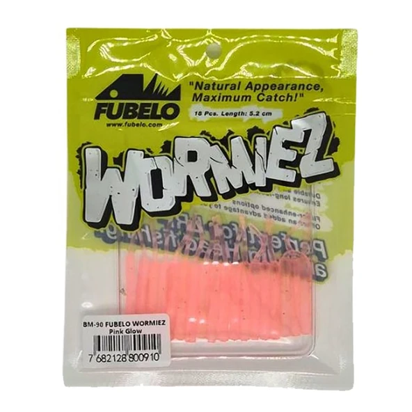 Fubelo Wormiez 5.2cm 18 Adet Lrf Silikonu  Pink Glow