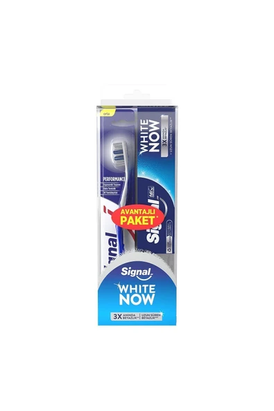 Signal White Now Diş Macunu 75 ml + Performans Orta Diş Fırçası