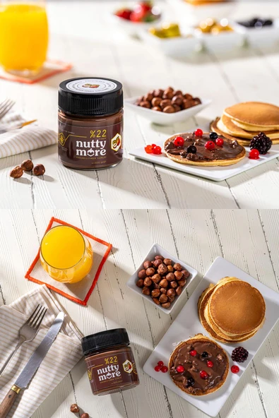 Nutty More %22 Kakaolu Fındık Ezmesi 200 gr x 6 Adet - Resim 3