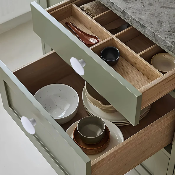 Mantar Kulp Düğme 1 ADET Mobilya Dolabı Çekmece Mutfak Dolap Kulpu Kulbu Plastik Beyaz - Resim 2