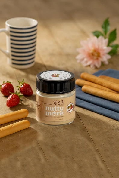 Nutty More %33 Fındık Parçacıklı Fındık Ezmesi 200 gr x 6 Adet - Resim 4
