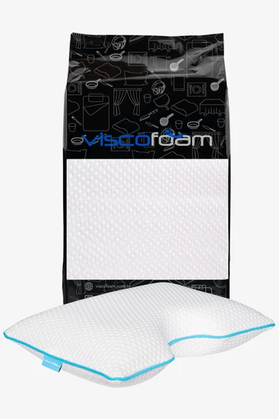 Shoulder Yan Yatanlar Boyun Destekli Ortopedik Yastık Boyun Destekli Visco Yastık - 58x40x12cm