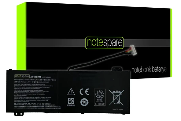 Acer ile Uyumlu Nitro 5 AN515-54-590J NH.Q59EY.00E Notebook Batarya Pil