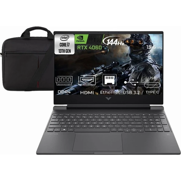 HP Victus 15-FA1086NT I7-13620H B10FPEA-00 24GB 512GB RTX4060 8gb Freedos 15.6" Fhd 144Hz Taşınabilir Bilgisayar