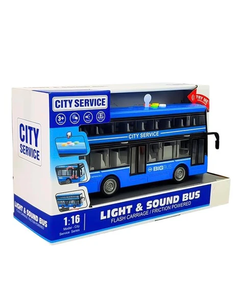 Ctoys Şehir Turu Servis Otobüsü Mavi WY916B