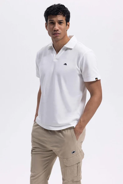 Ellesse Erkek Polo Yaka Beyaz Tişört EM146