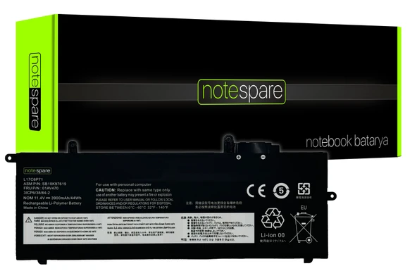 Lenovo ile Uyumlu Thinkpad L17L6P71 SB10K97617 01AV470 Notebook Batarya Pil