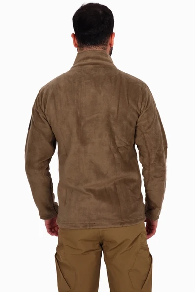 Açık Haki Renk Askeri Outdoor ve Taktik Polar Hırka R - 2