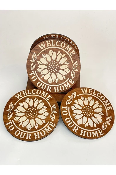 Dekoratif bardak altlığı 6 adet - 2