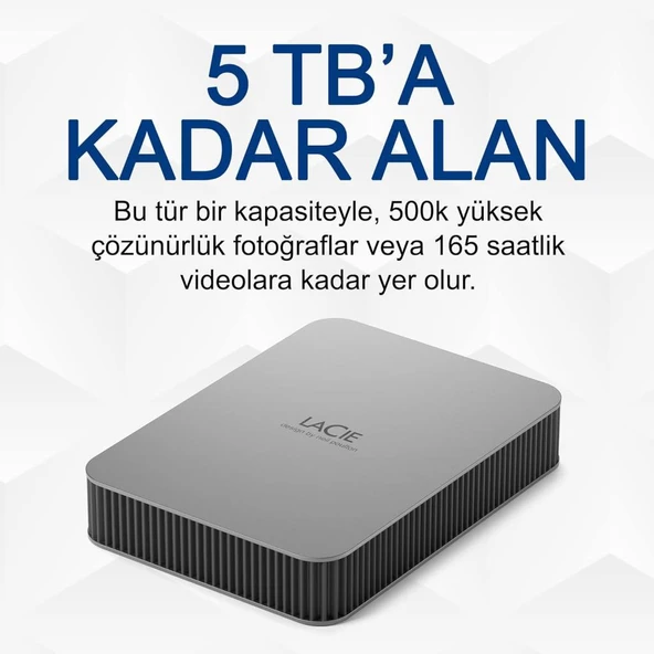 Lacie Mobil Drive STLP5000400 USB 3.1 2.5" 5 TB Harici Harddisk - Outlet - 2